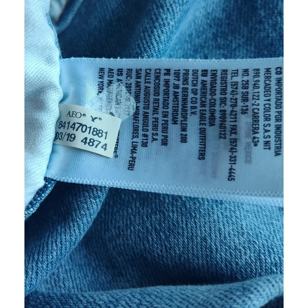 American Eagle Slim Straight Mens Jeans 28x30 Next Level Airflex Light Wash - Picture 10 of 11